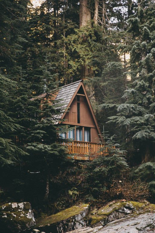 A-Frame residental cabin in the woods in Tennessee